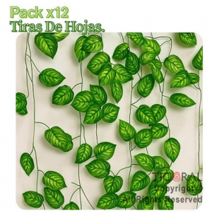 GUIRNALDA TIRA DE HOJAS 2.40 MT (PACK X 12 TIRAS)